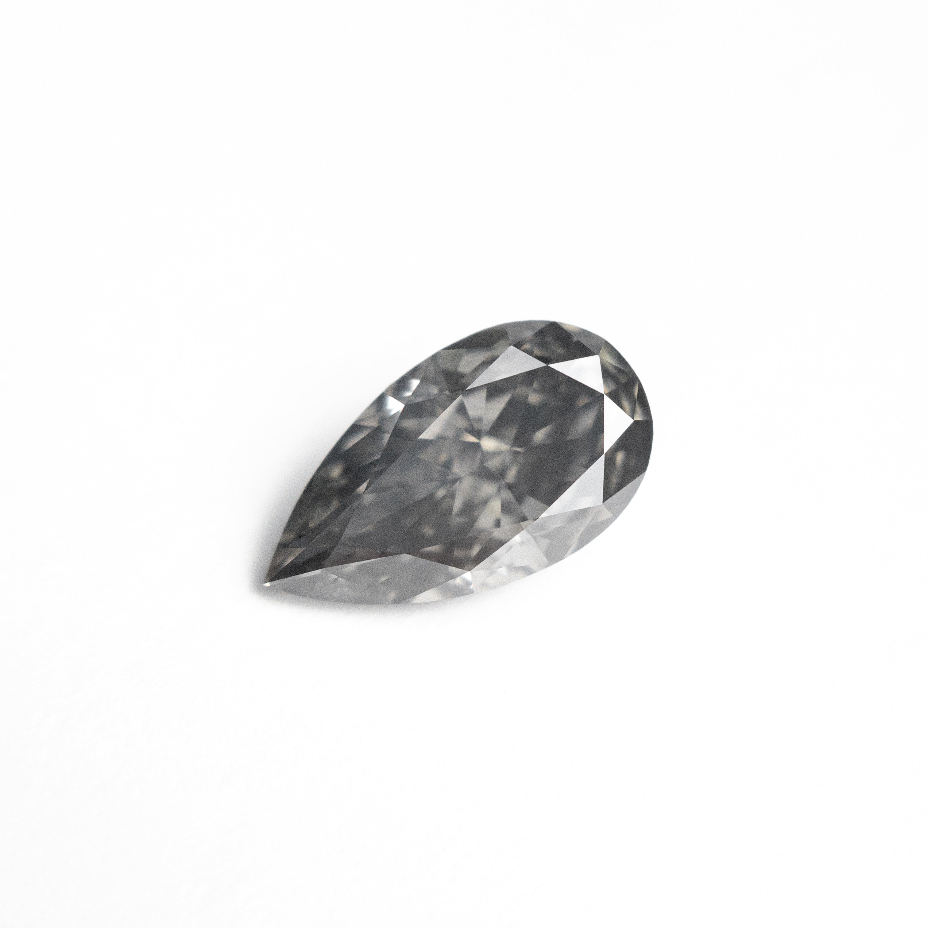 1.04ct 8.67x4.95x3.39mm Fancy Grey Pear Brilliant 25785-01