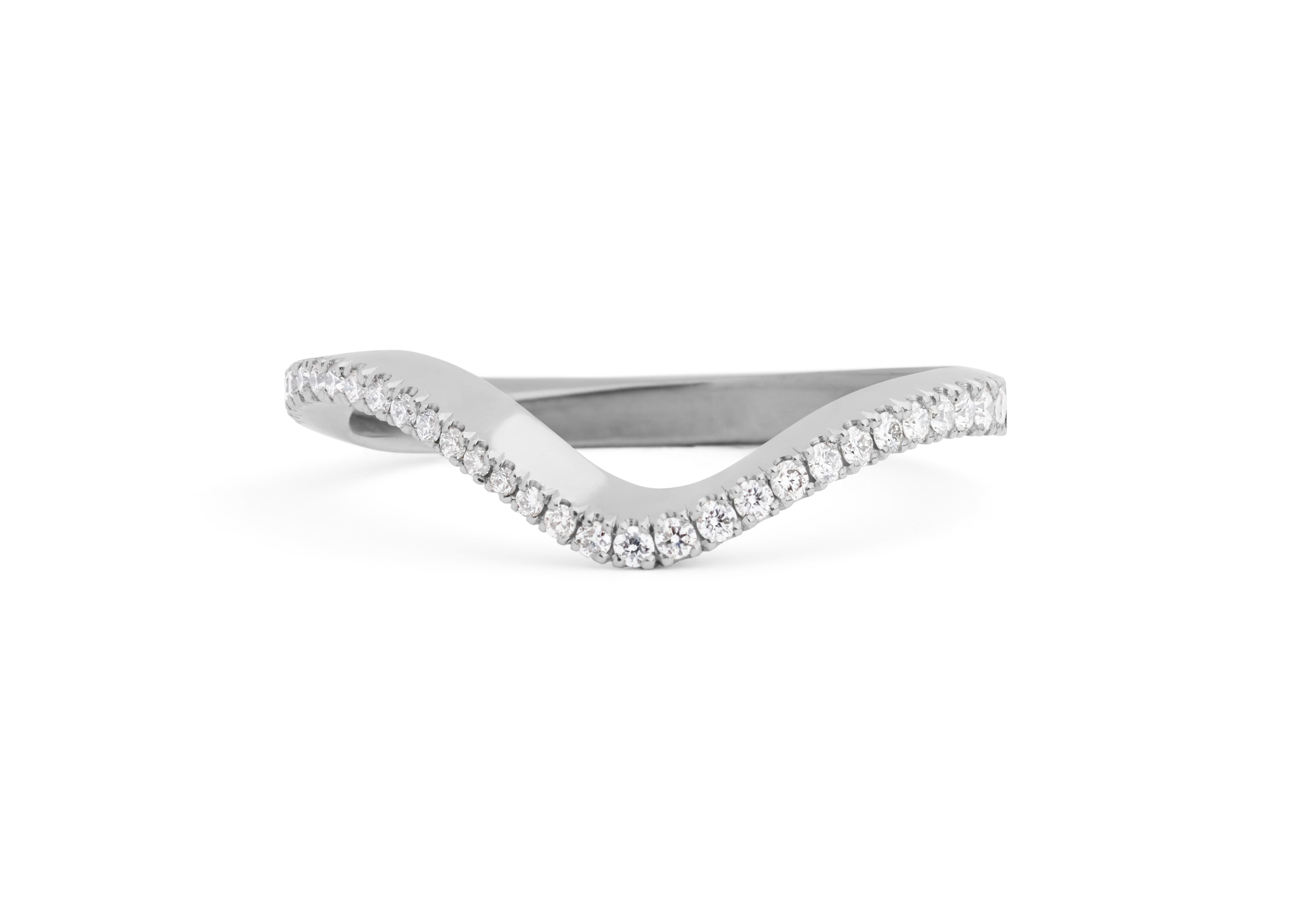 Diamond set fitted Balance wedding band-McCaul