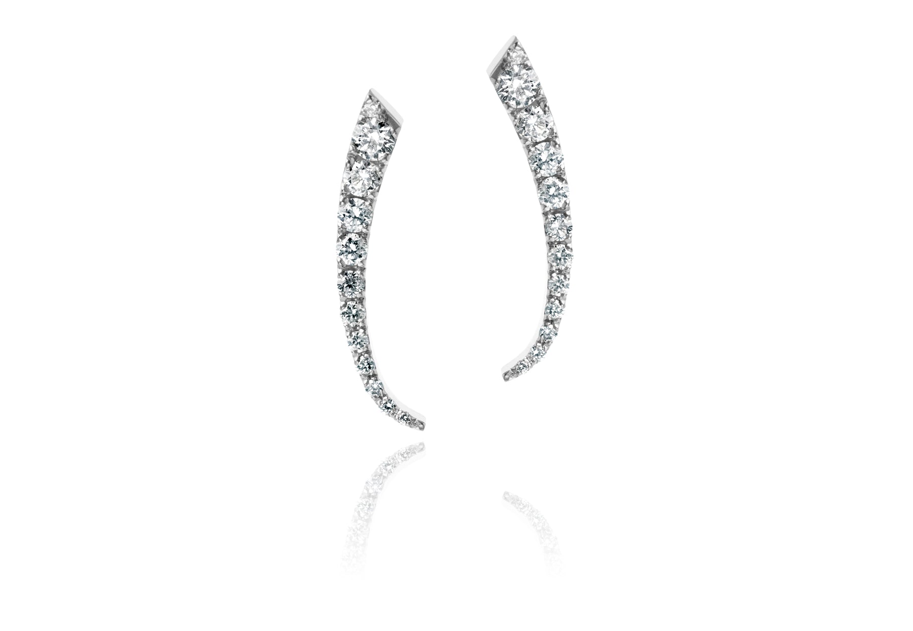 White Gold and Diamond Earrings