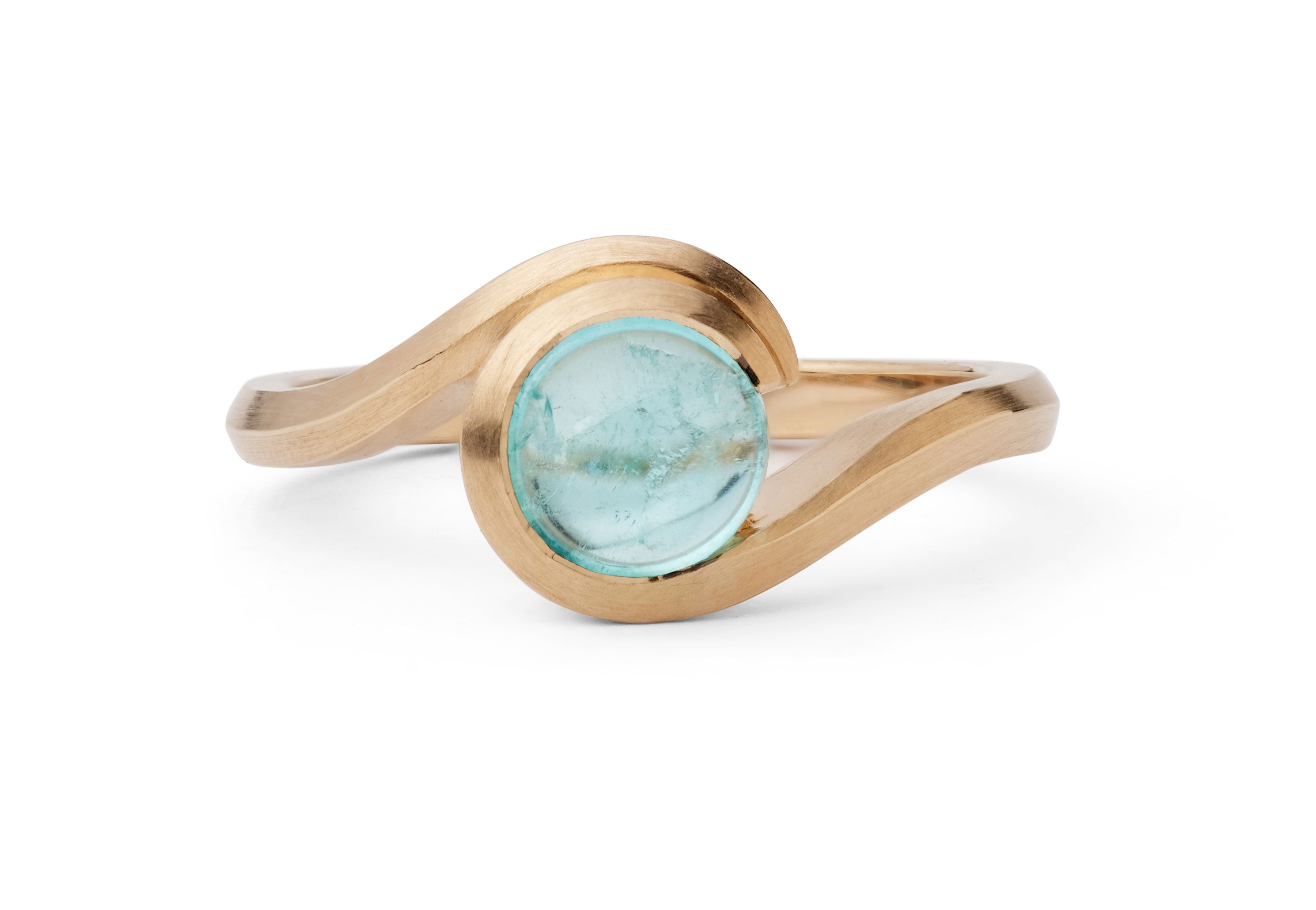 Cabochon cut paraiba tourmaline wave ring-McCaul