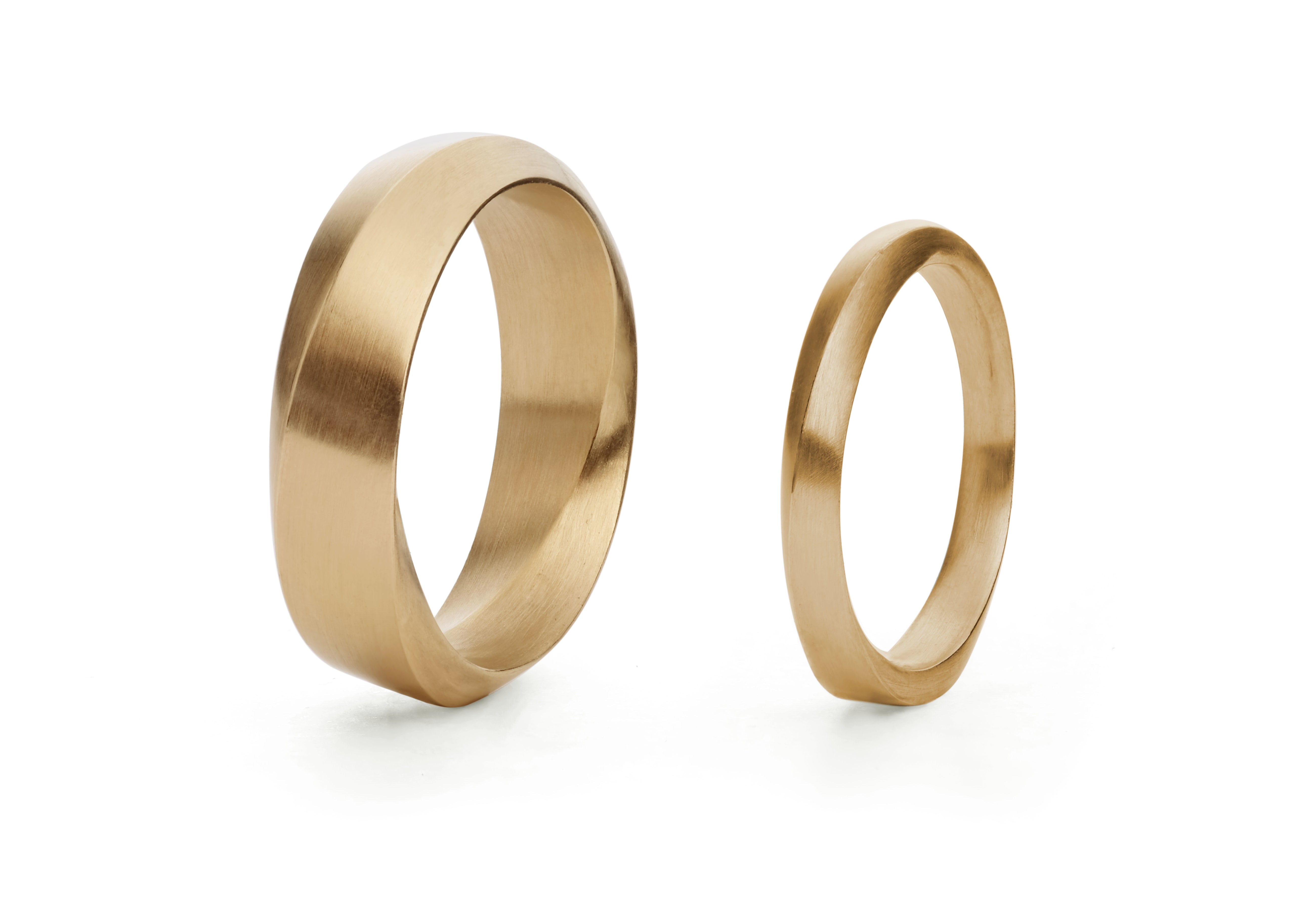 Ladies and mens mobius wedding bands-McCaul