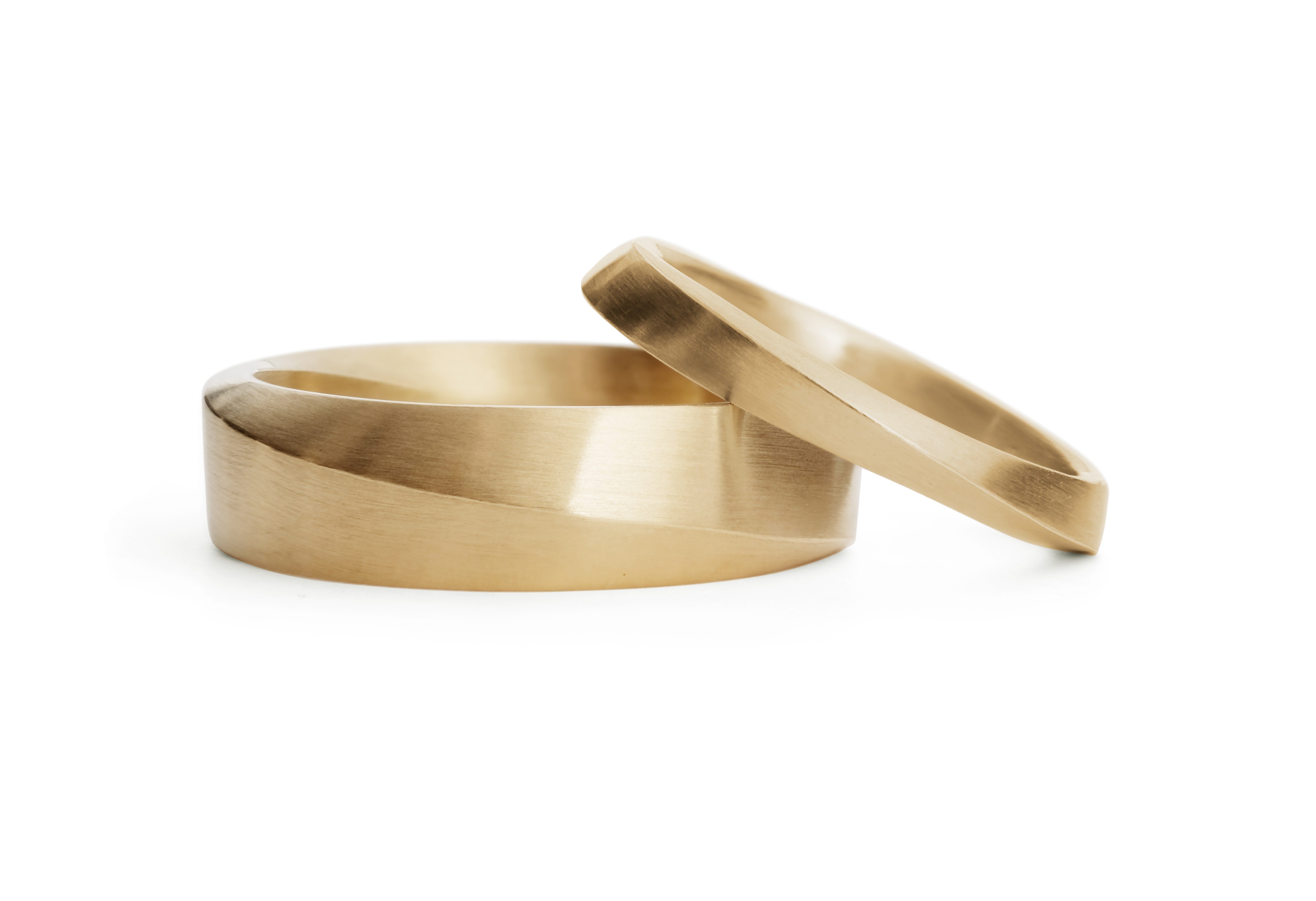 Ladies and mens mobius wedding bands-McCaul